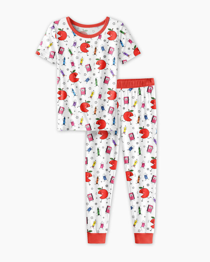 Zweiteiliges, kurzärmliges Pyjama-Set mit Marienkäfern