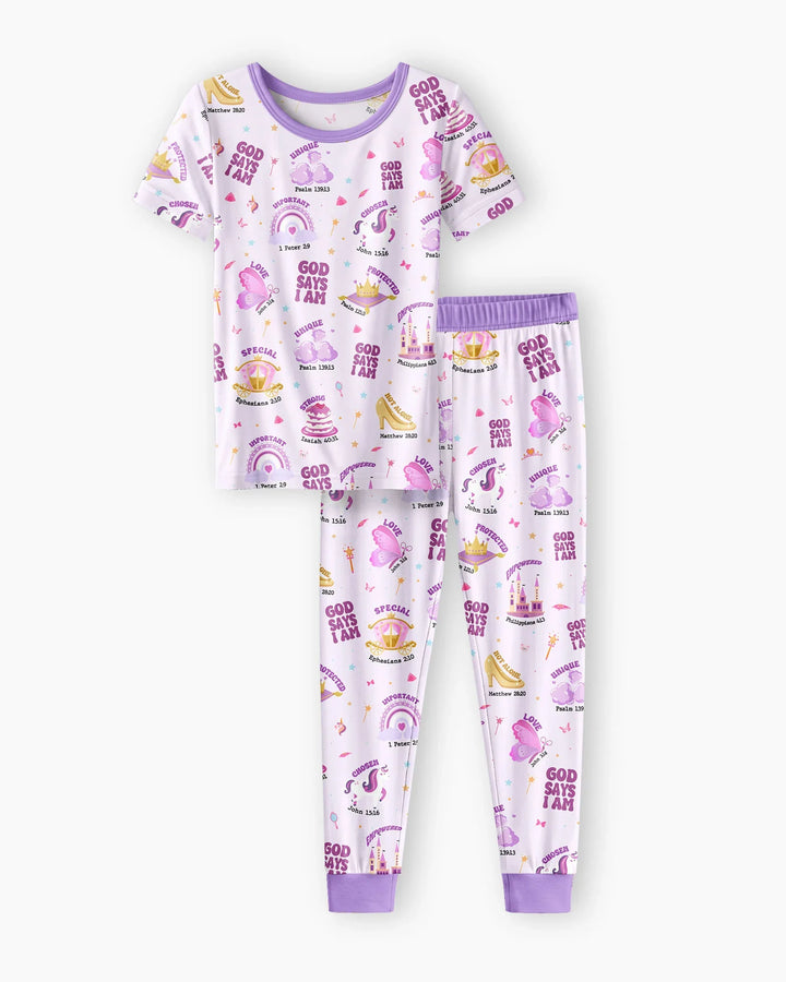 Zweiteiliges, kurzärmliges Pyjama-Set mit Marienkäfern
