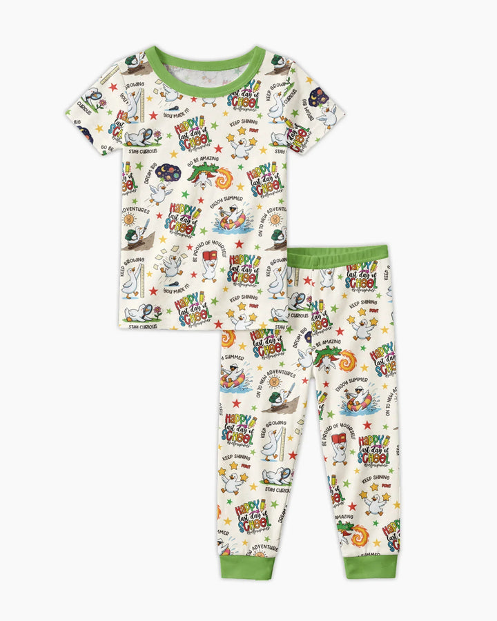 Zweiteiliges, kurzärmliges Pyjama-Set mit Marienkäfern