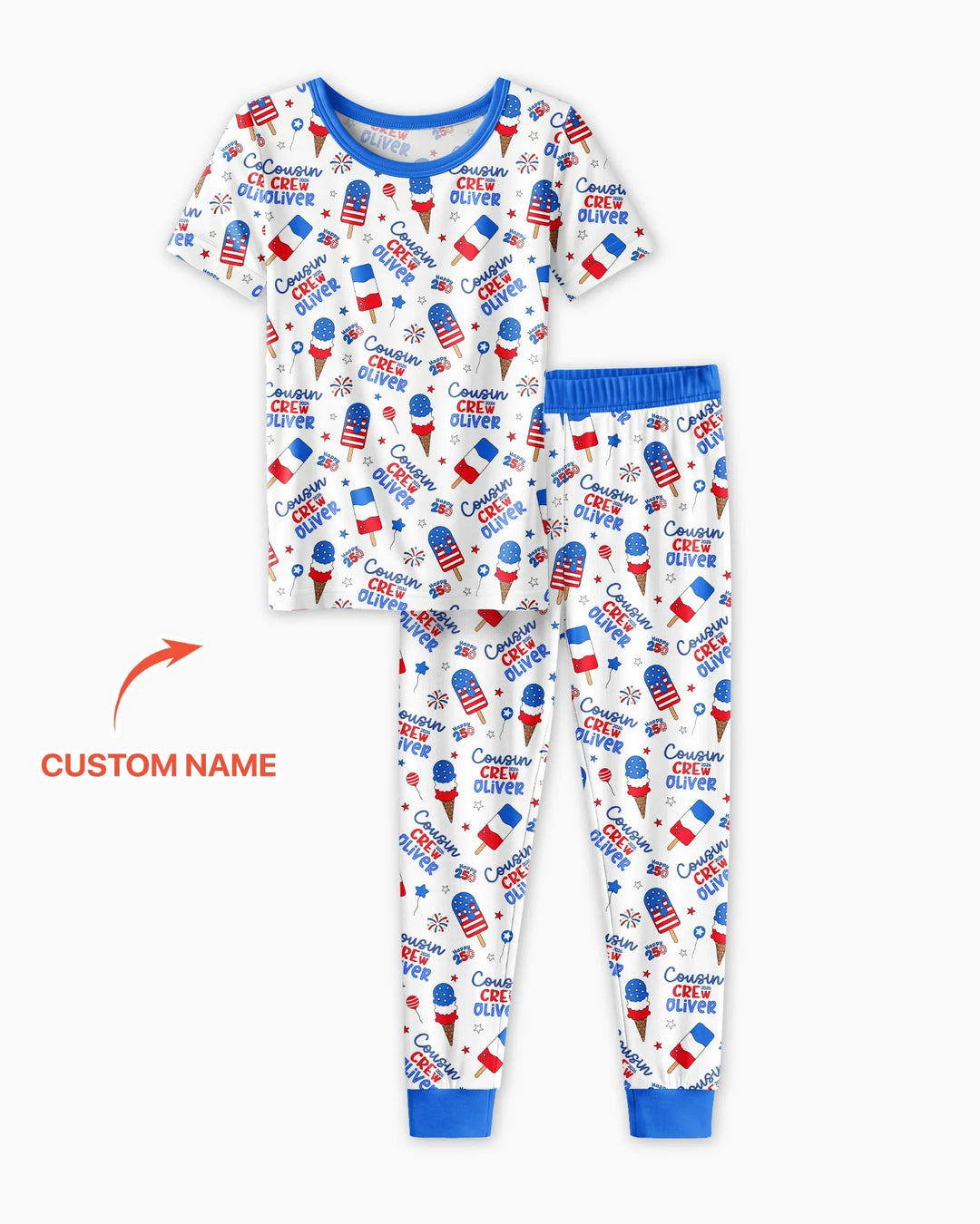 Zweiteiliges, kurzärmliges Pyjama-Set mit Marienkäfern