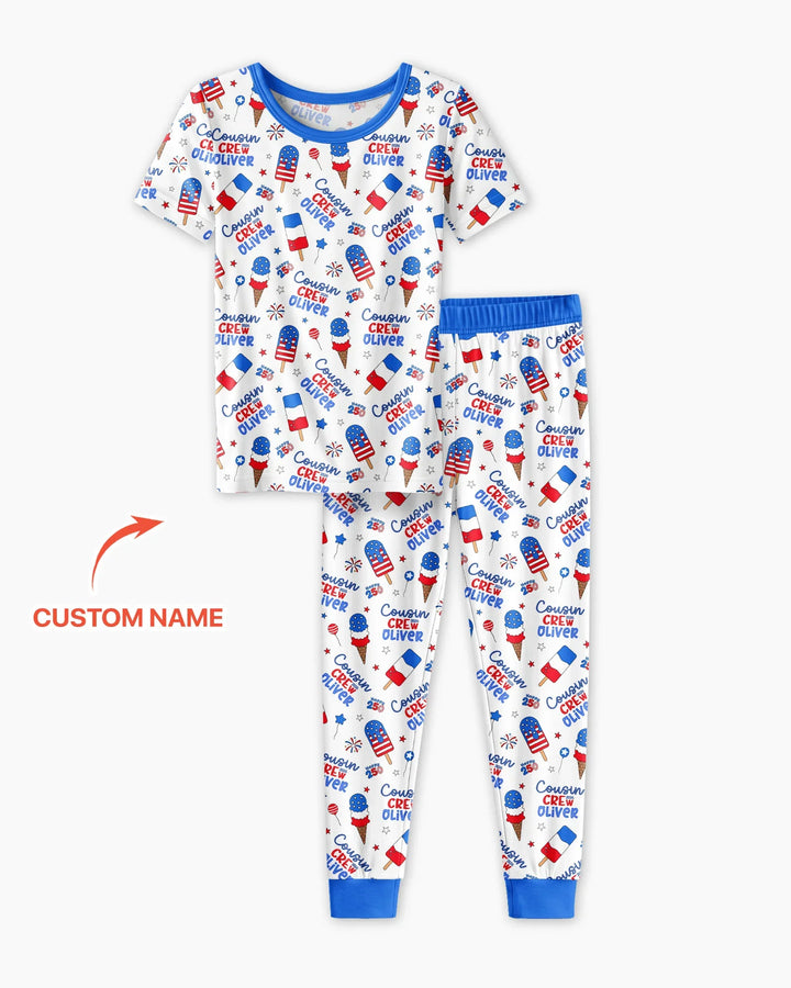 Zweiteiliges, kurzärmliges Pyjama-Set mit Marienkäfern