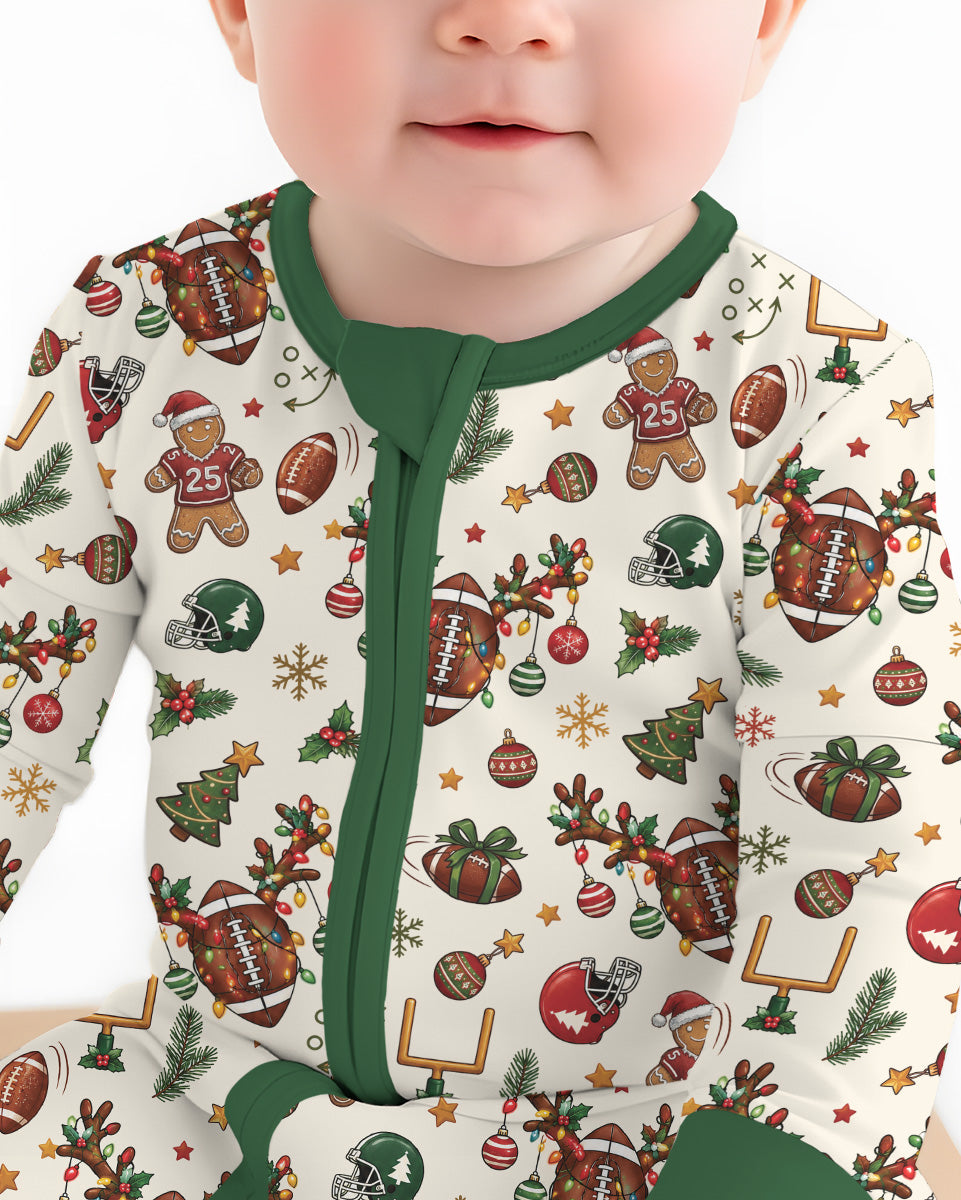 Football Christmas Merry Kickmas Bamboo Convertible Zippy