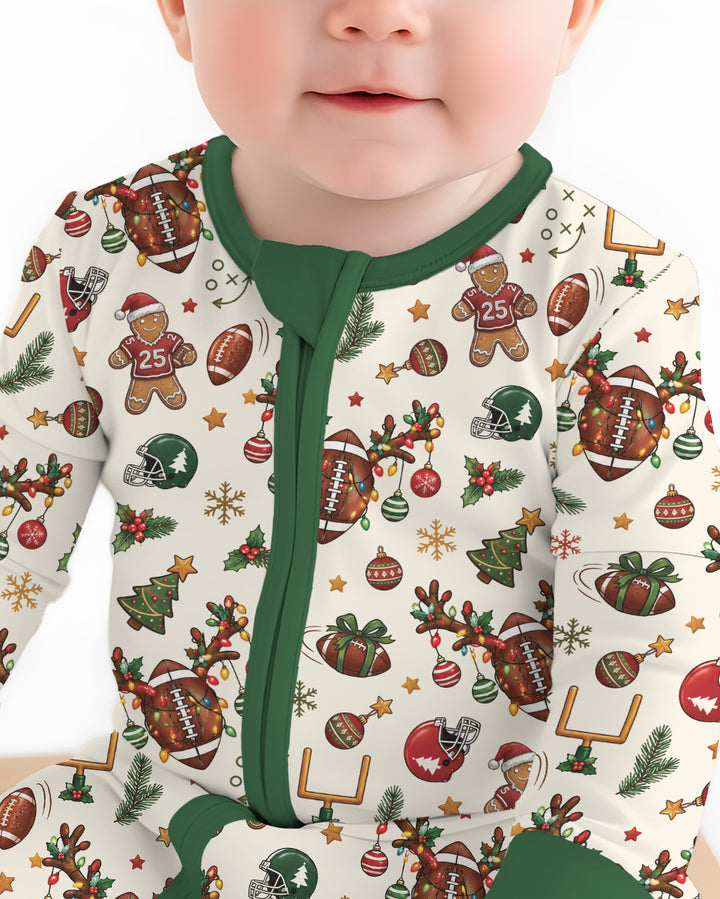 Football Christmas Merry Kickmas Bamboo Convertible Zippy