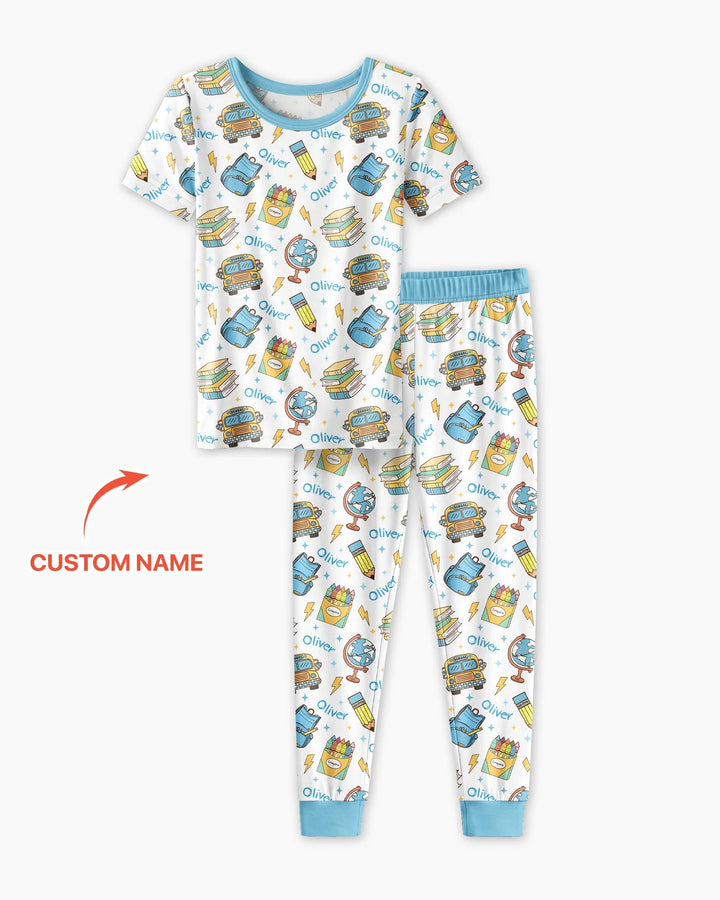Zweiteiliges, kurzärmliges Pyjama-Set mit Marienkäfern