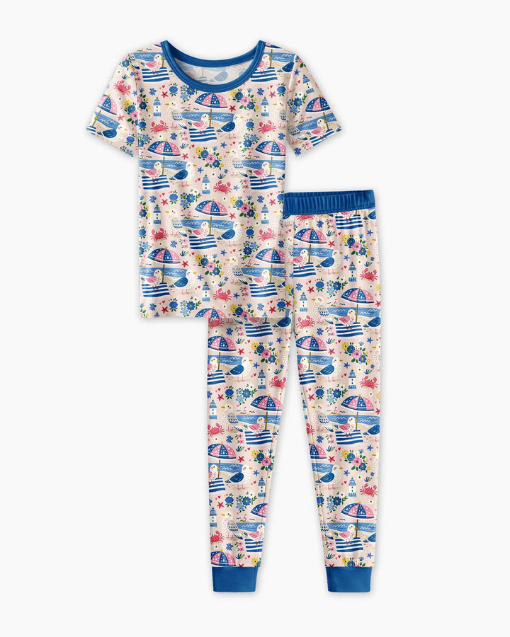 Zweiteiliges, kurzärmliges Pyjama-Set mit Marienkäfern
