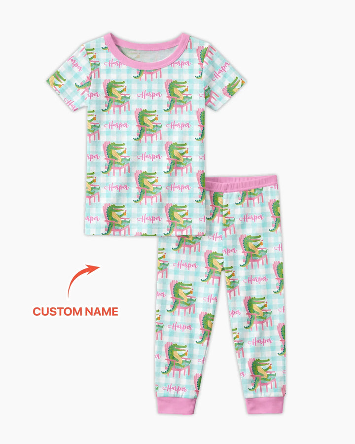 Zweiteiliges, kurzärmliges Pyjama-Set mit Marienkäfern