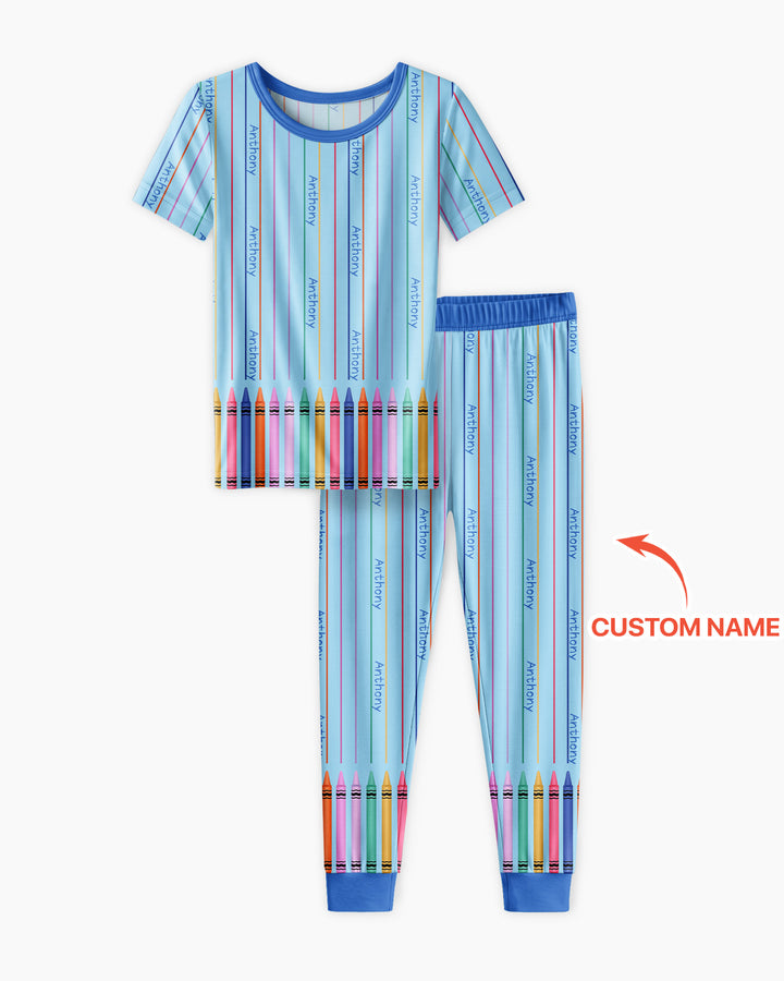Zweiteiliges, kurzärmliges Pyjama-Set mit Marienkäfern