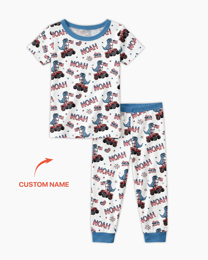 Zweiteiliges, kurzärmliges Pyjama-Set mit Marienkäfern
