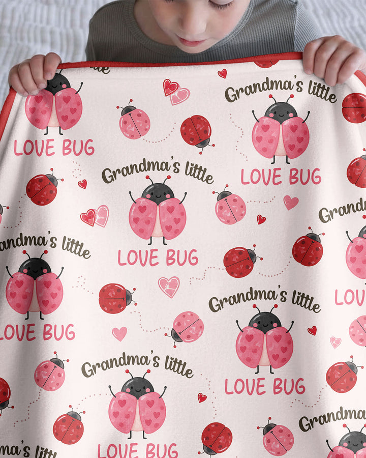 Grandma's Little Love Bug Bamboo Blanket