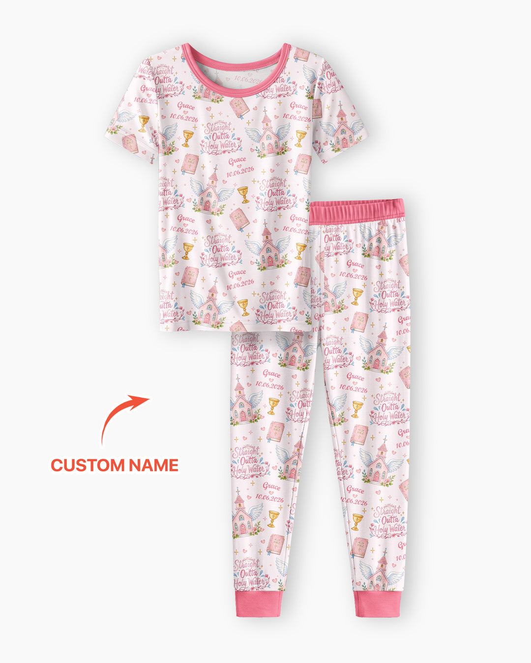 Zweiteiliges, kurzärmliges Pyjama-Set mit Marienkäfern
