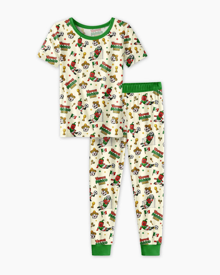 Zweiteiliges, kurzärmliges Pyjama-Set mit Marienkäfern