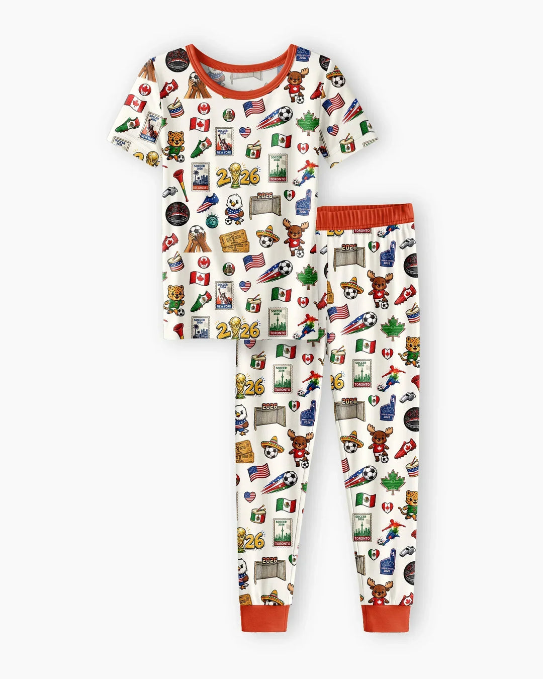 Zweiteiliges, kurzärmliges Pyjama-Set mit Marienkäfern
