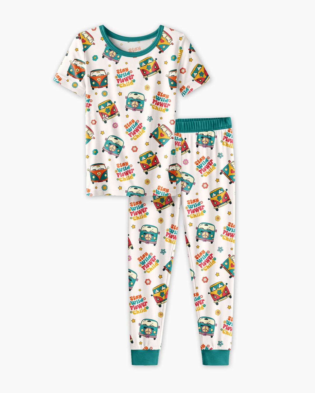 Zweiteiliges, kurzärmliges Pyjama-Set mit Marienkäfern