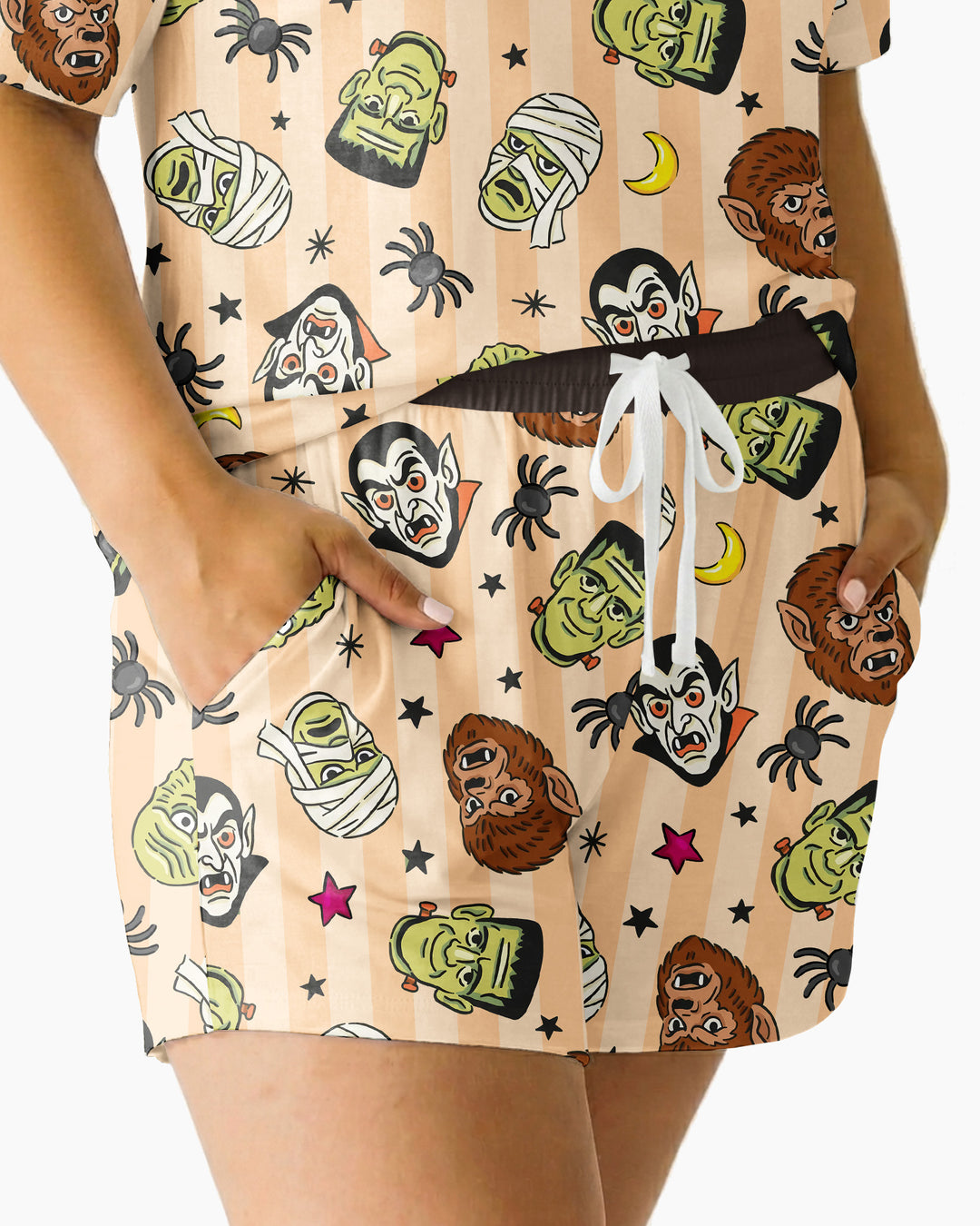 Creepy Crew Family Matching Bamboo Women Short Sleeve Short Pajama Set