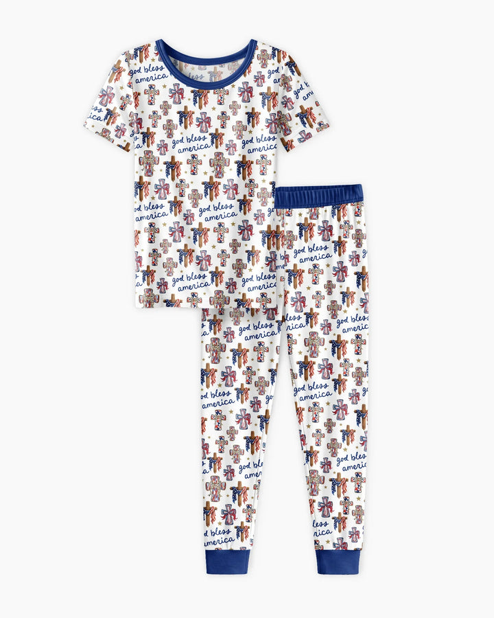 Zweiteiliges, kurzärmliges Pyjama-Set mit Marienkäfern