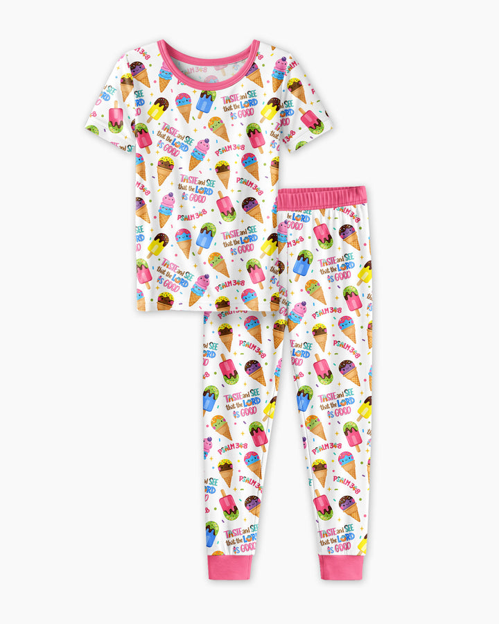 Zweiteiliges, kurzärmliges Pyjama-Set mit Marienkäfern