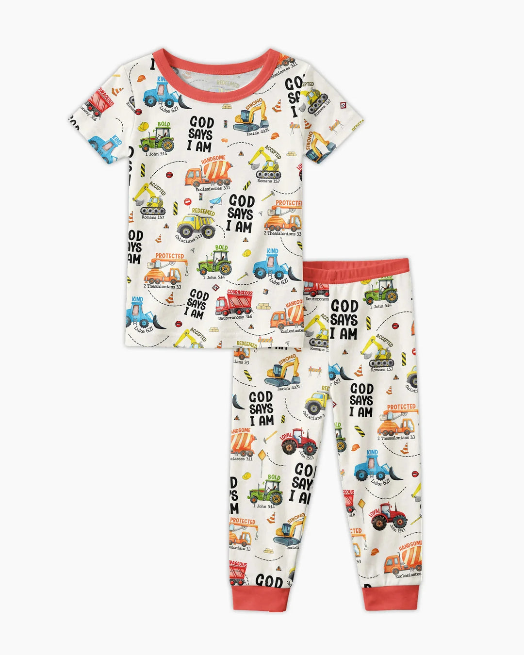 God Says I Am Bamboo Two Piece Short Sleeve Pajama Set