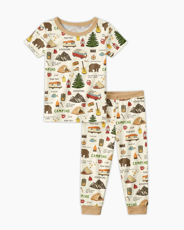 Zweiteiliges, kurzärmliges Pyjama-Set mit Marienkäfern