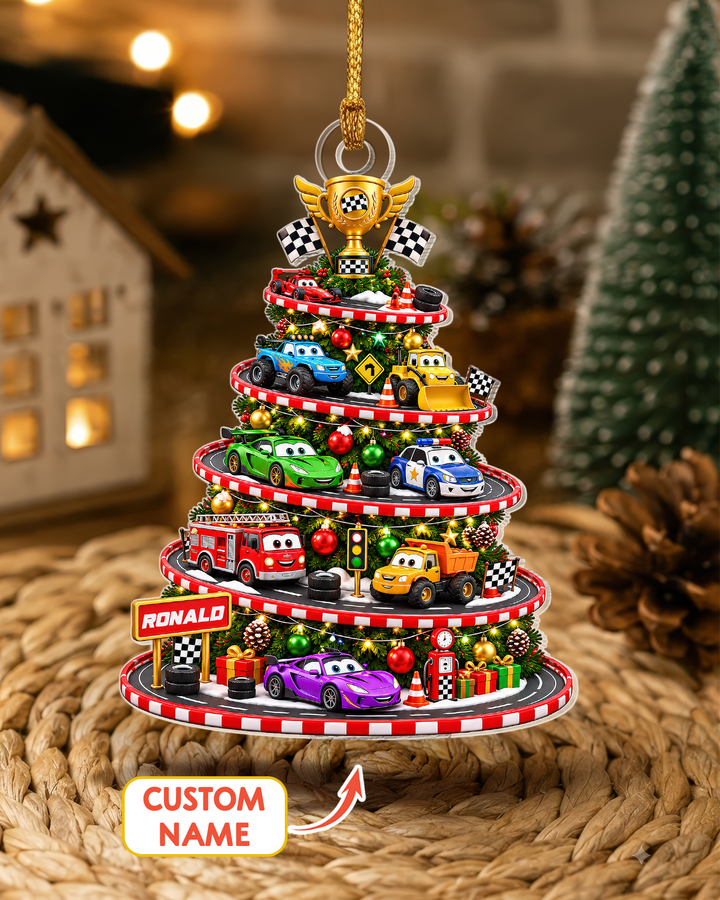 Cute Car Cartoon Acrylic Ornament