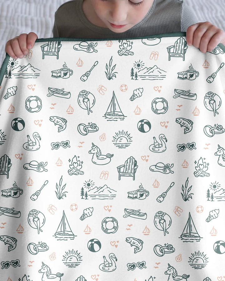 Lake Vibe Bamboo Blanket