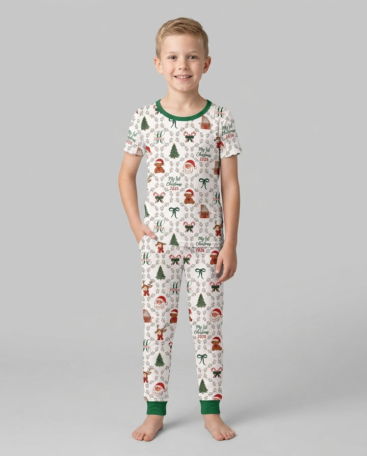 Zweiteiliges, kurzärmliges Pyjama-Set mit Marienkäfern