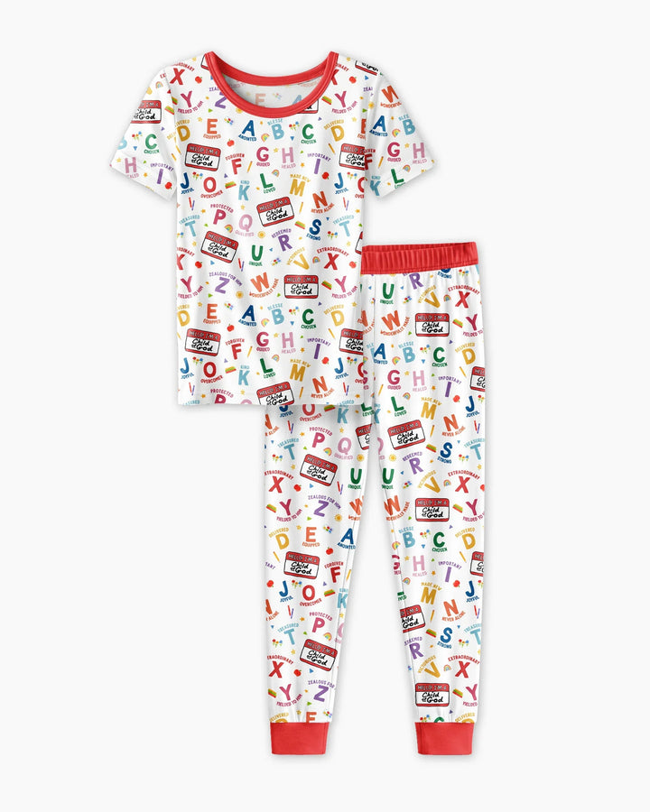 Zweiteiliges, kurzärmliges Pyjama-Set mit Marienkäfern