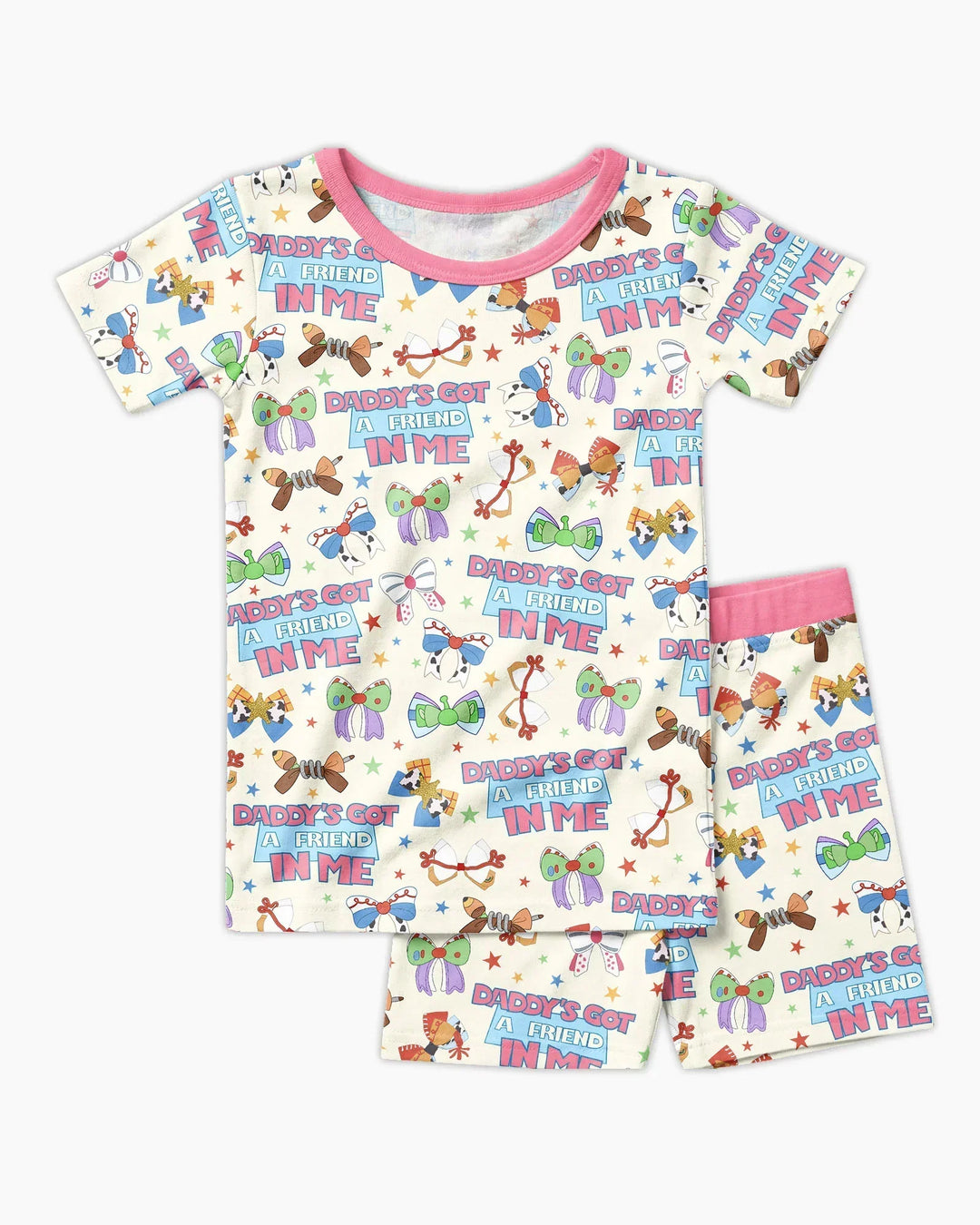 Template Zweiteiliges Pyjama-Set mit kurzen Ärmeln und Shorts