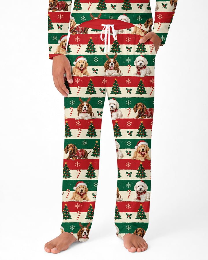 Dog Lover Christmas Bamboo Men's Pajama Set