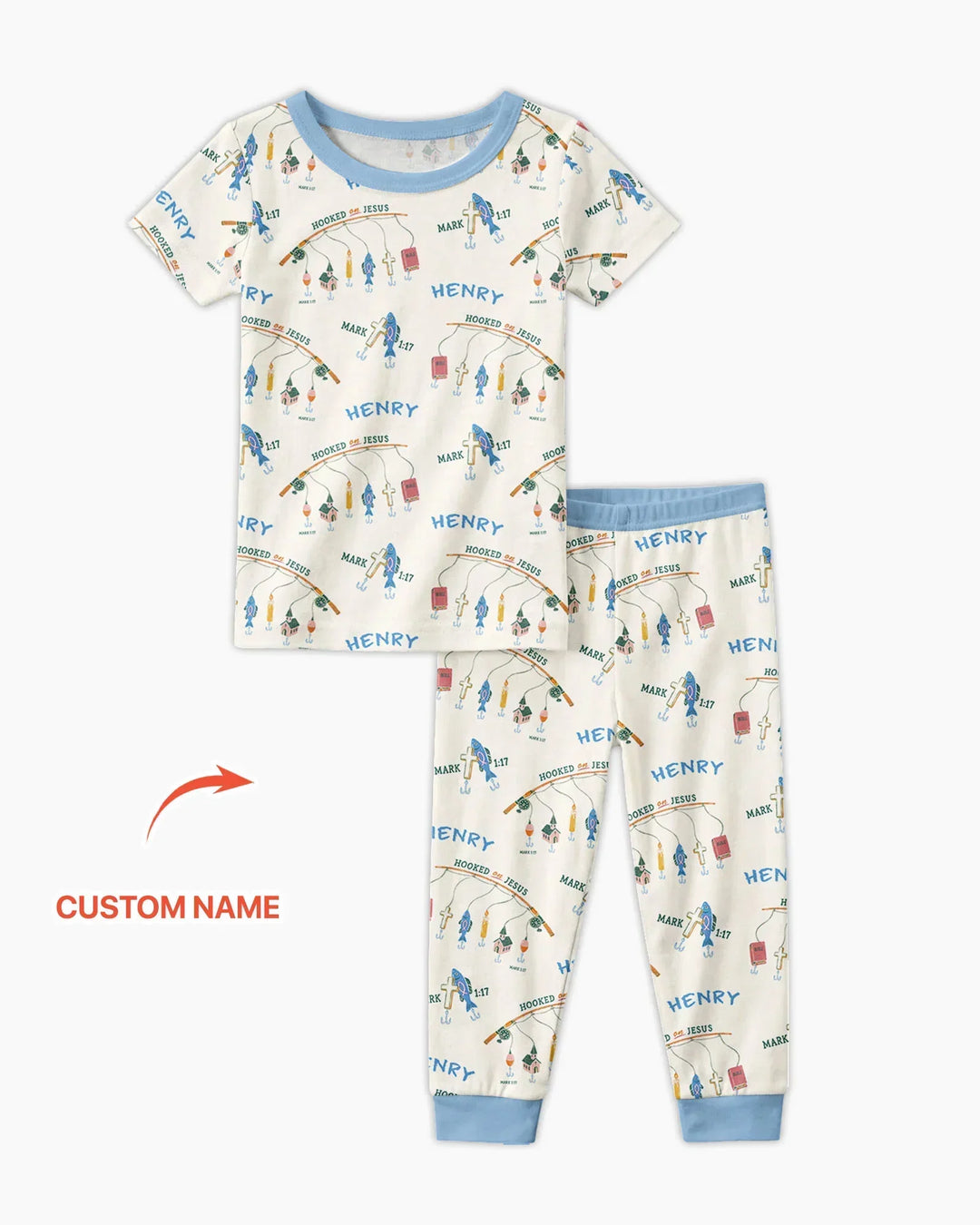 Zweiteiliges, kurzärmliges Pyjama-Set mit Marienkäfern