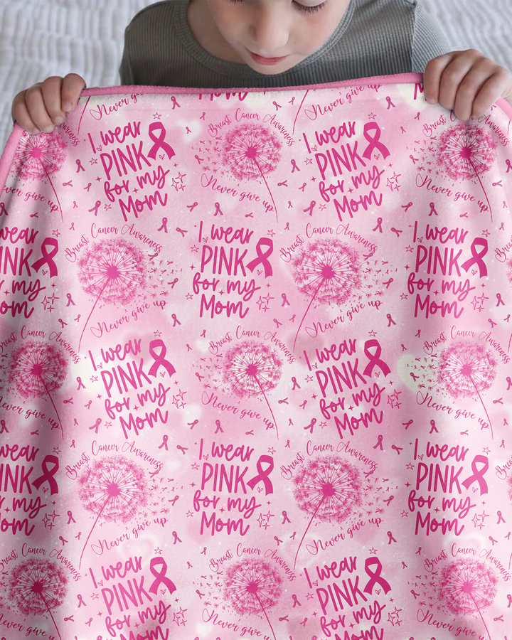 I Wear Pink For My Mom Bamboo Blanket