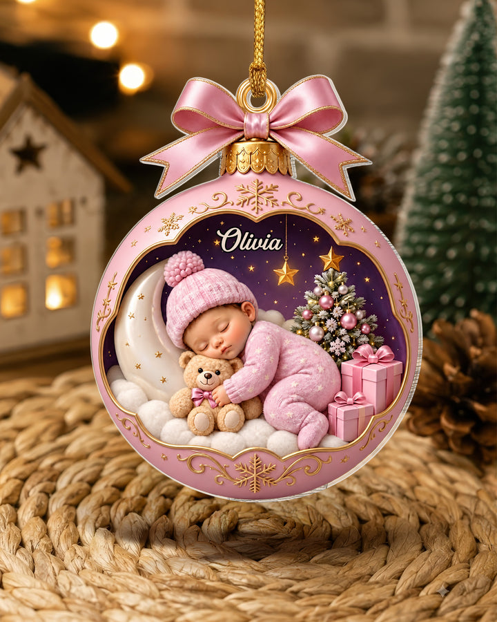 Charming Baby First Christmas 1-Side Photo Acrylic Ornament