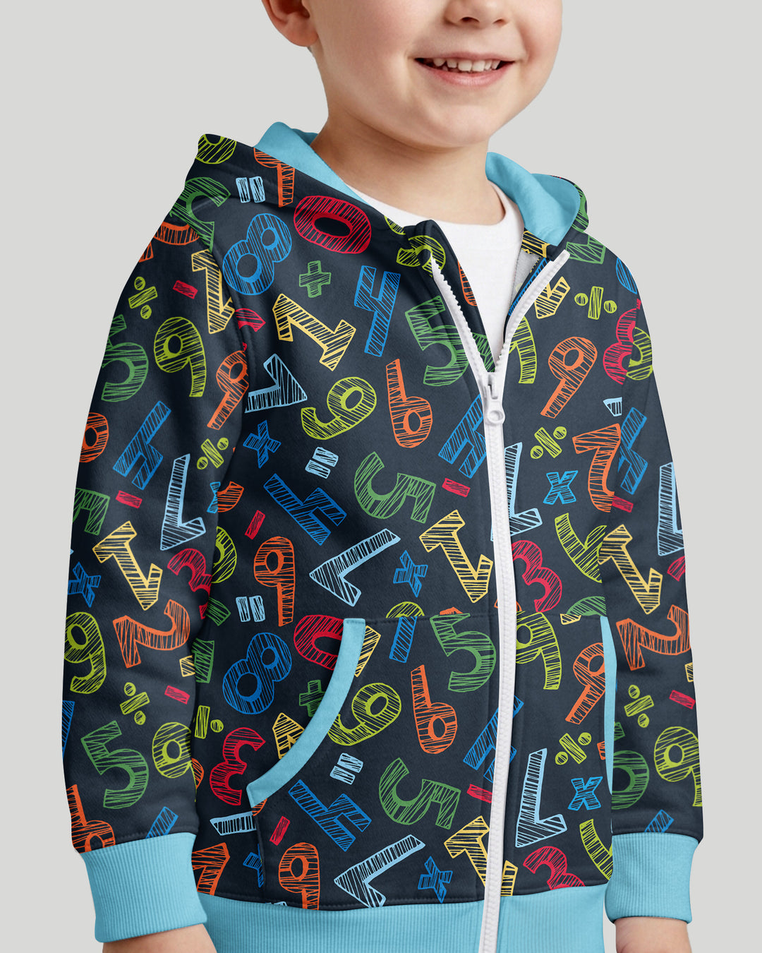 Math Doodles Bamboo Zip Hoodie