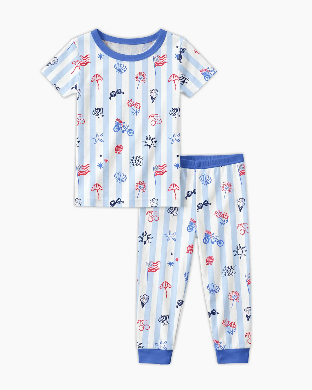 Zweiteiliges, kurzärmliges Pyjama-Set mit Marienkäfern