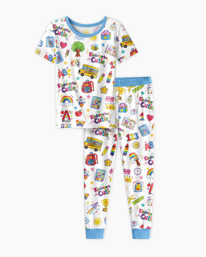 Zweiteiliges, kurzärmliges Pyjama-Set mit Marienkäfern