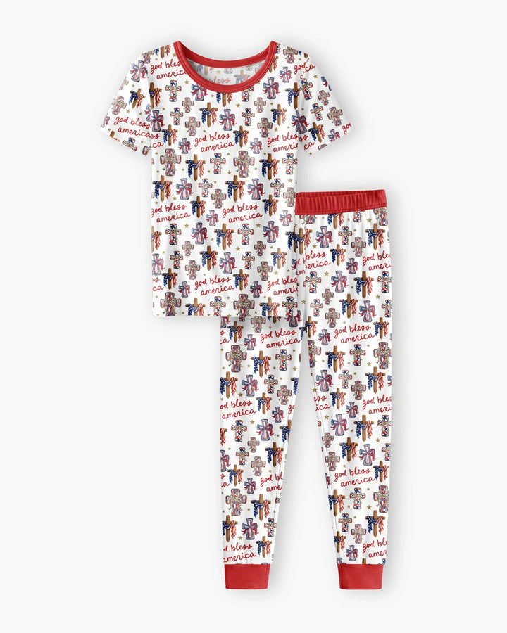 Zweiteiliges, kurzärmliges Pyjama-Set mit Marienkäfern