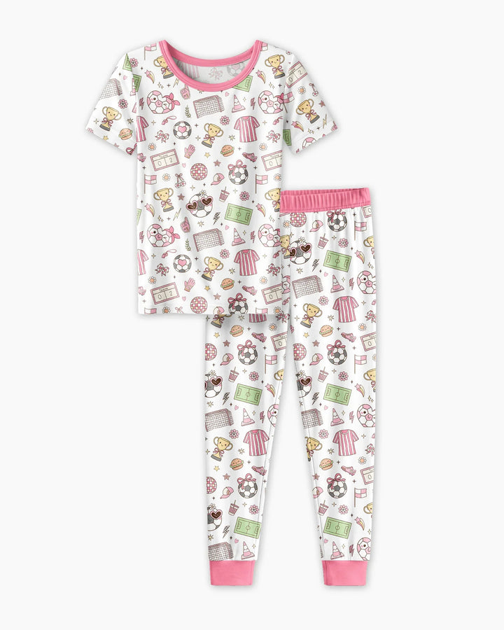 Zweiteiliges, kurzärmliges Pyjama-Set mit Marienkäfern