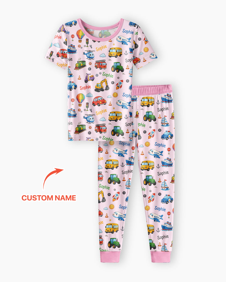 Zweiteiliges, kurzärmliges Pyjama-Set mit Marienkäfern