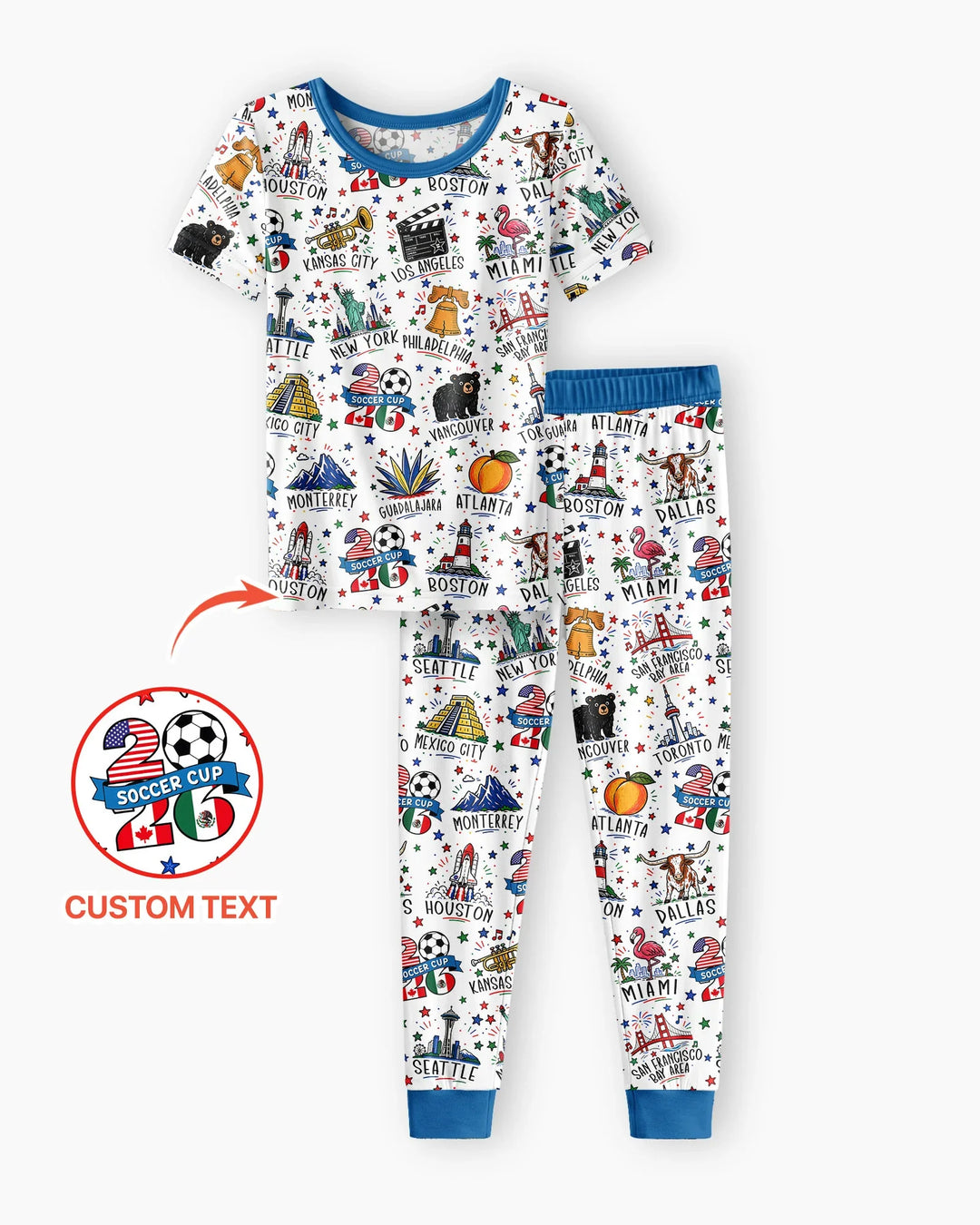 Zweiteiliges, kurzärmliges Pyjama-Set mit Marienkäfern