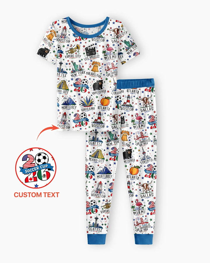 Zweiteiliges, kurzärmliges Pyjama-Set mit Marienkäfern