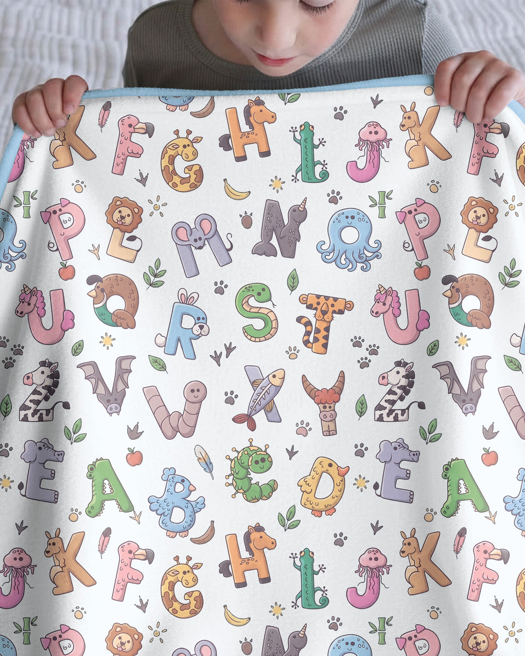 Animals Alphabet Bamboo Blanket