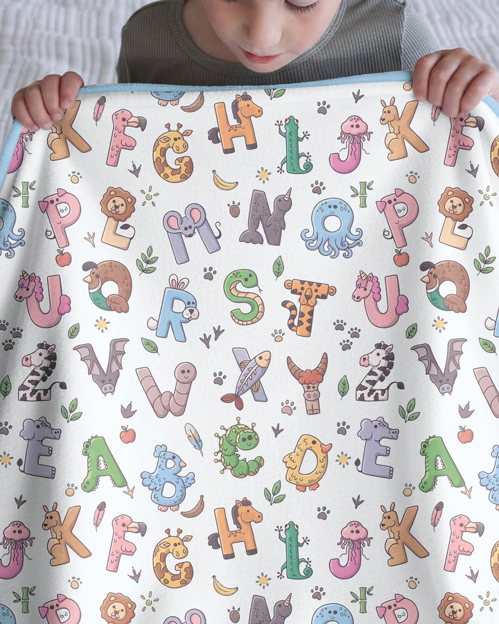 Animals Alphabet Bamboo Blanket