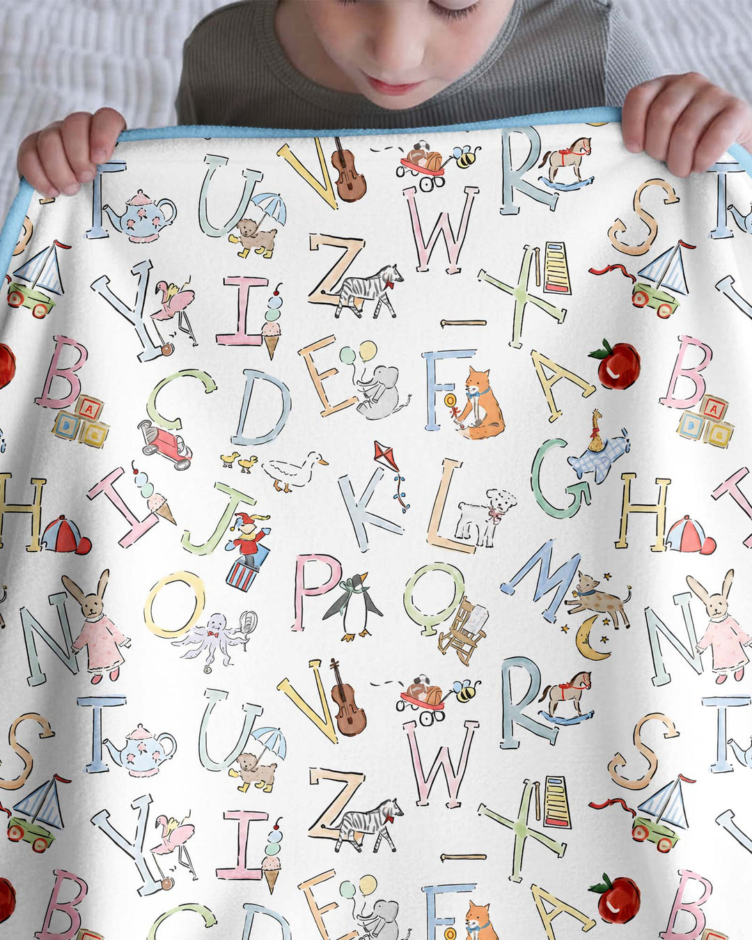 ABC Whimsy Bamboo Blanket