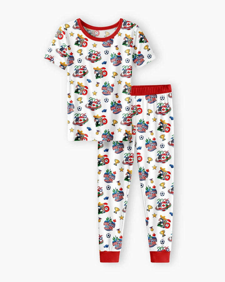 Zweiteiliges, kurzärmliges Pyjama-Set mit Marienkäfern