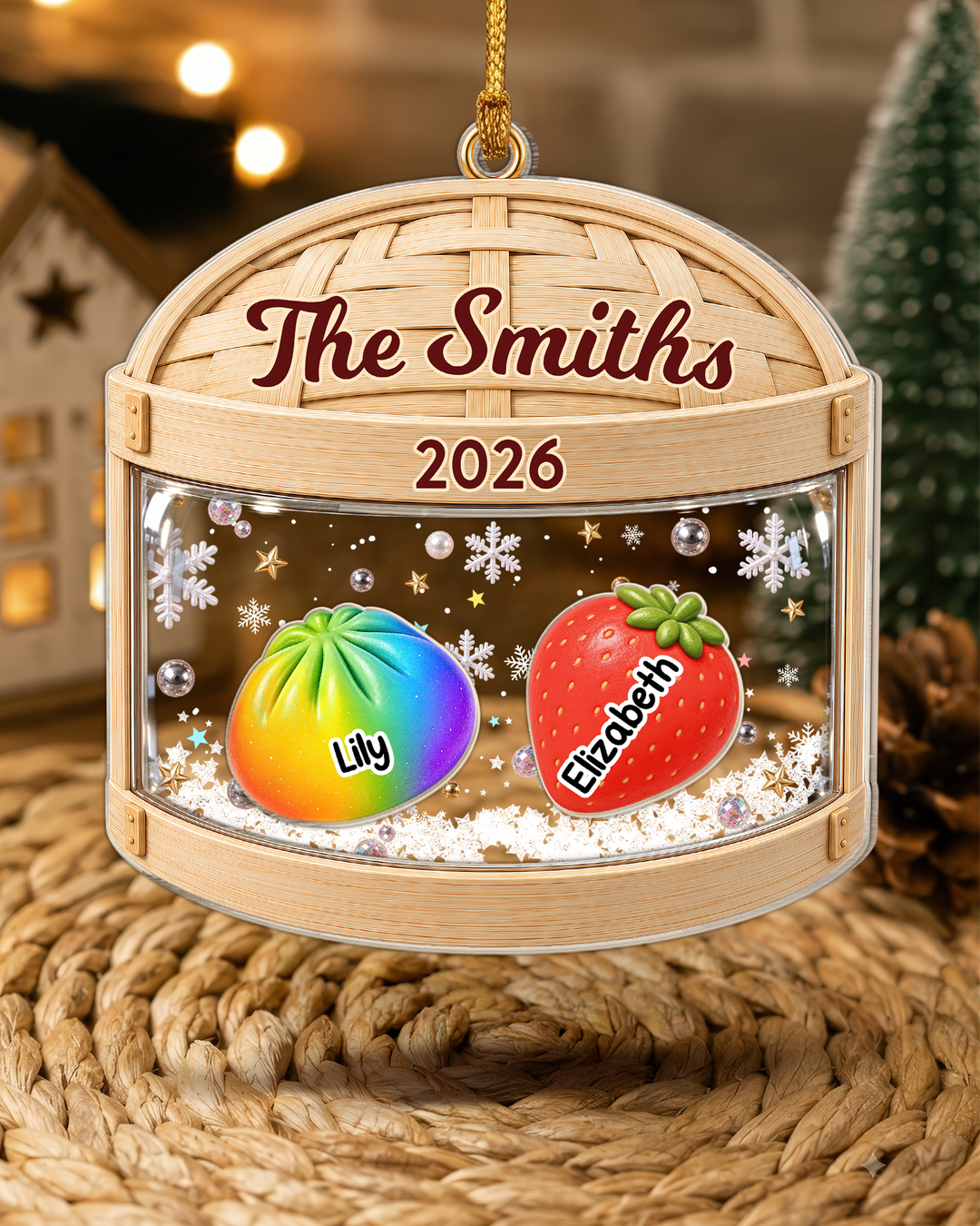 Squishies Family Shaker Ornament