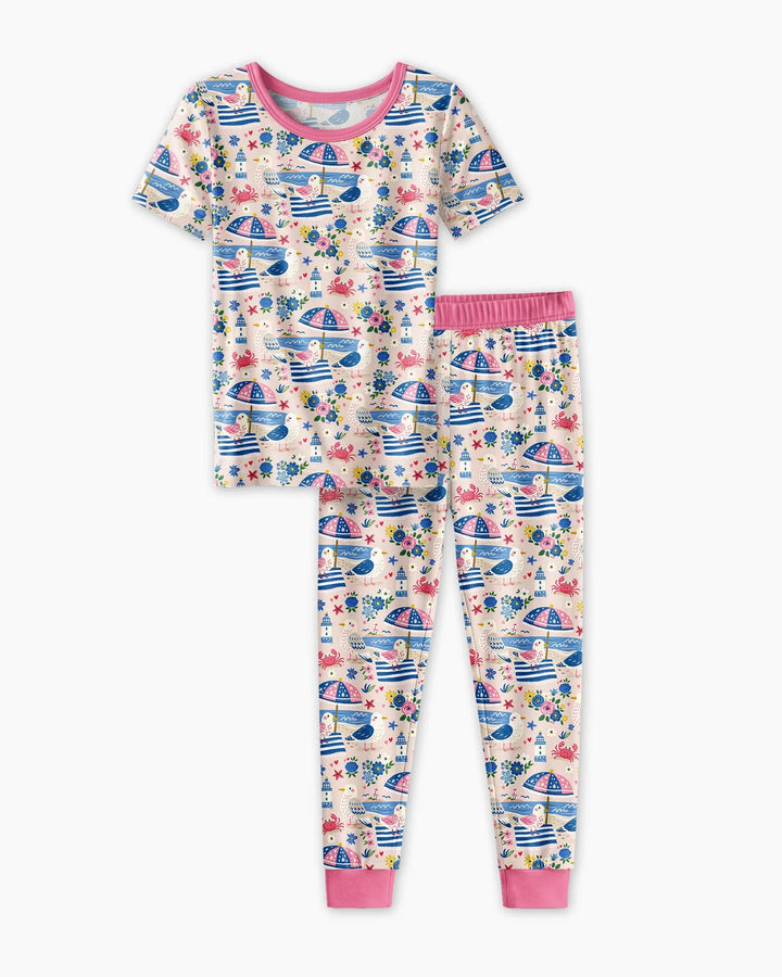 Zweiteiliges, kurzärmliges Pyjama-Set mit Marienkäfern