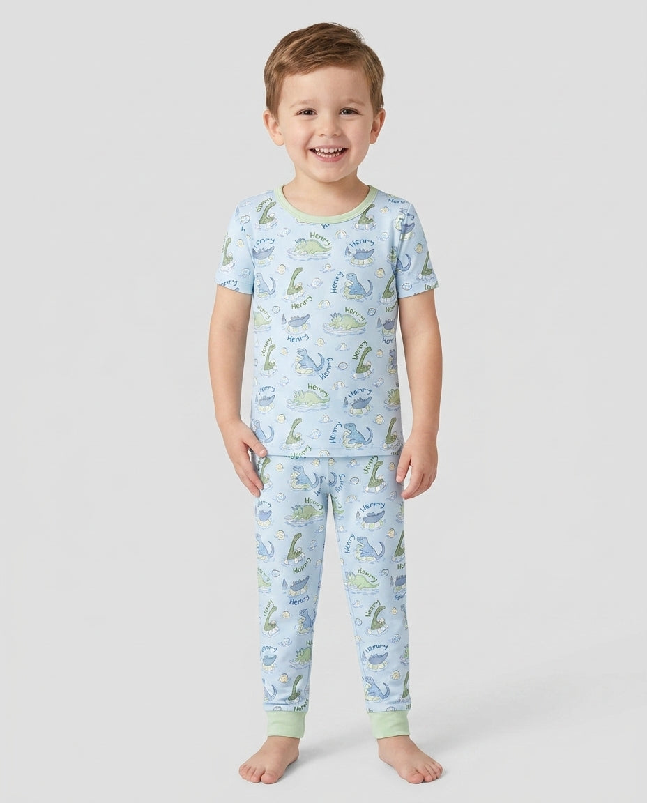 Zweiteiliges, kurzärmliges Pyjama-Set mit Marienkäfern