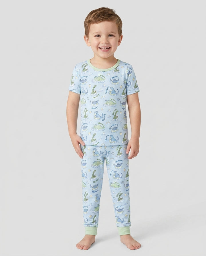 Zweiteiliges, kurzärmliges Pyjama-Set mit Marienkäfern