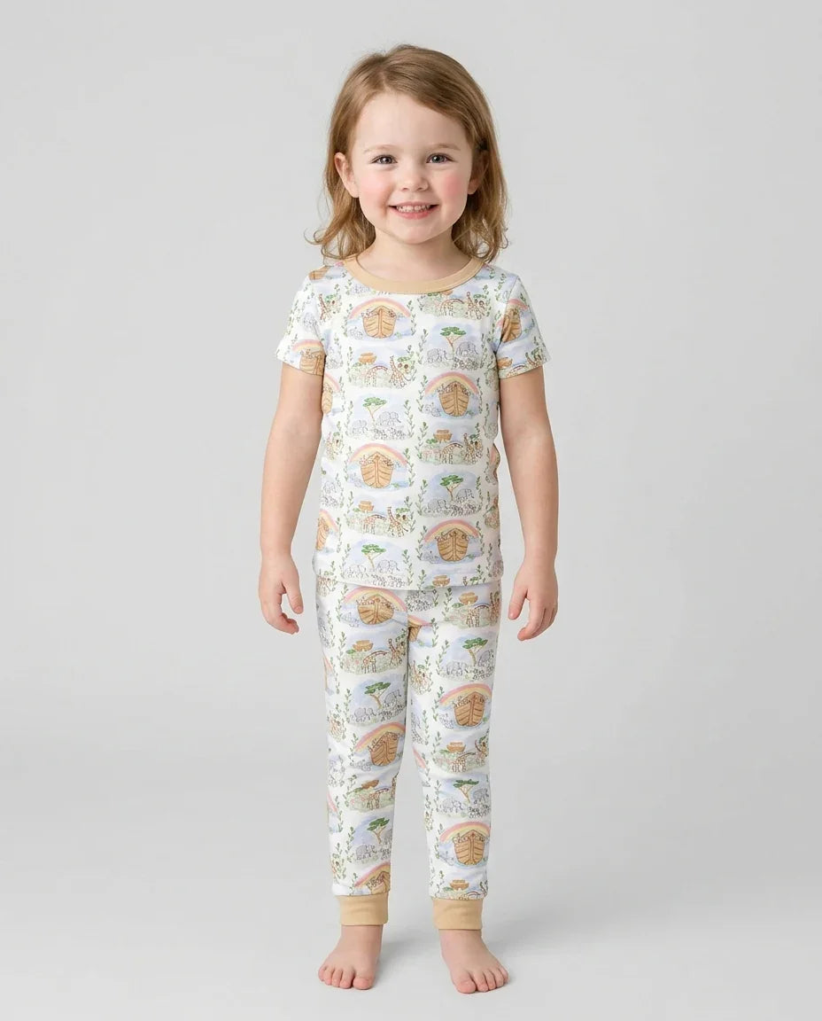 Zweiteiliges, kurzärmliges Pyjama-Set mit Marienkäfern