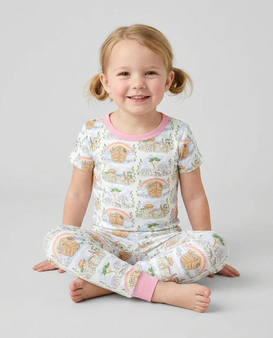 Zweiteiliges, kurzärmliges Pyjama-Set mit Marienkäfern