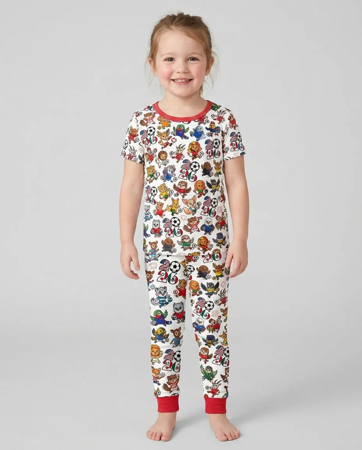 Zweiteiliges, kurzärmliges Pyjama-Set mit Marienkäfern